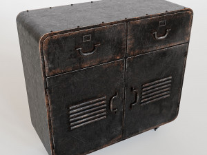 Industrial iron cabinet 3D Model
