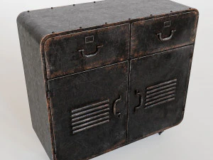 Industrial iron cabinet 3D Model