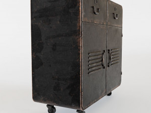 Industrial iron cabinet 3D Model