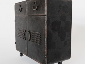 Industrial iron cabinet 3D Model
