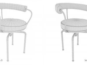 Red stools 3D Model
