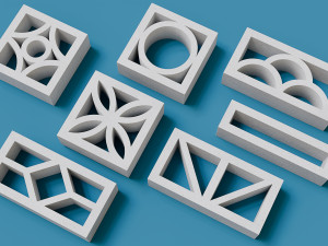 Breeze blocks wall 3D मॉडल