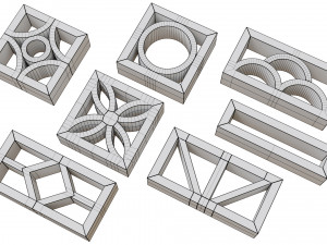 Breeze blocks wall Modelo 3D