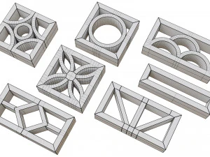 A brisa bloqueia a parede Modelo 3D