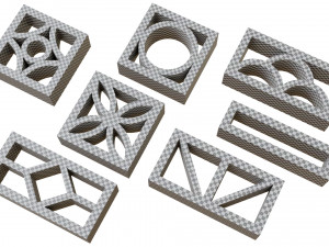 Breeze blocks wall Modelo 3D