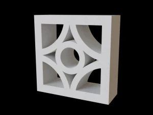 A brisa bloqueia a parede Modelo 3D