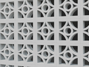 Breeze blocks wall Modelo 3D