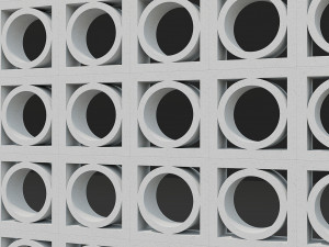 Breeze blocks wall Modelo 3D