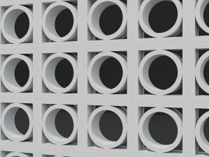 A brisa bloqueia a parede Modelo 3D