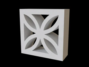 A brisa bloqueia a parede Modelo 3D