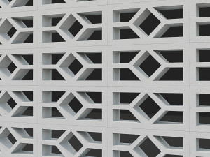 Breeze blocks wall Modelo 3D