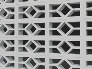 A brisa bloqueia a parede Modelo 3D