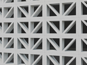 Breeze blocks wall Modelo 3D