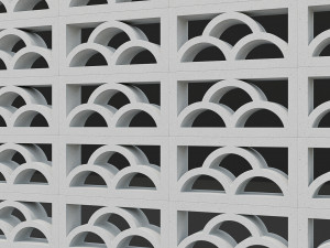 Breeze blocks wall Modelo 3D