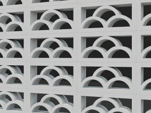 A brisa bloqueia a parede Modelo 3D