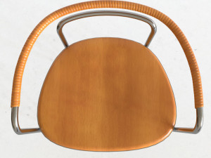 Chair made of metal and wood Model 3D