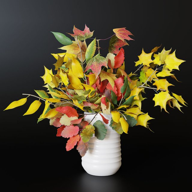 Autumn bouquet 3D Model .c4d .max .obj .3ds .fbx .stl .blend 