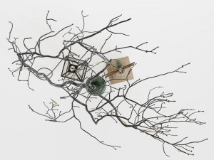 Decor branch in green bootle 3D मॉडल