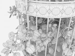 Ivy in a bird cage 3D Model