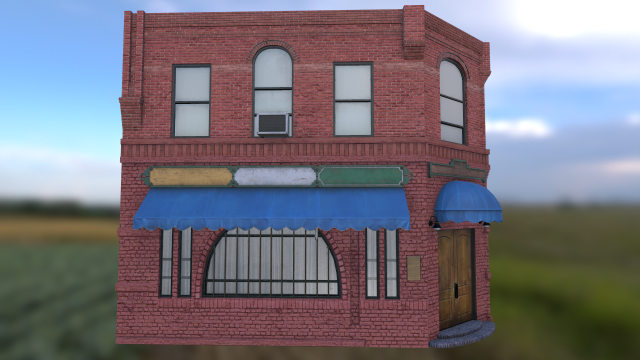 corner building Modello 3D .c4d .max .obj .3ds .fbx .stl .blend 