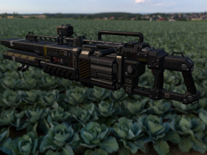 scifi plasma rail Model 3D