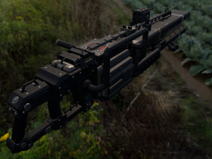 scifi plasma rail Model 3D