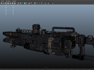 scifi plasma rail Model 3D