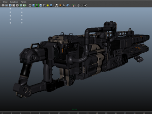 scifi plasma rail Model 3D