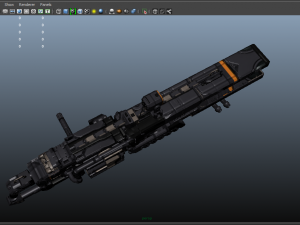 scifi plasma rail Model 3D