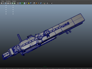 scifi plasma rail Model 3D