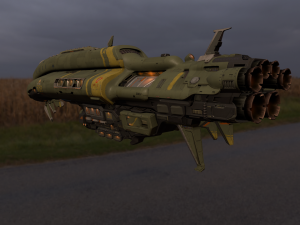 crusader spaceship 3D Model