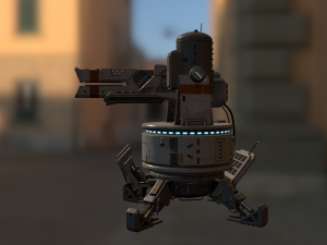 mega turret 3D 모델