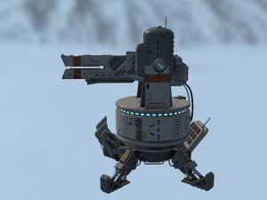 mega turret 3D 모델