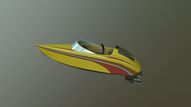 speed boat 3D Model .c4d .max .obj .3ds .fbx .stl .blend 