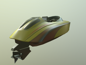 speed boat 3D Model
