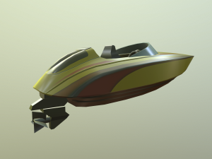 speed boat 3D Model