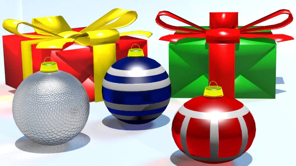 christmas decorations pack 1 3D Model .c4d .max .obj .3ds .fbx .stl .blend