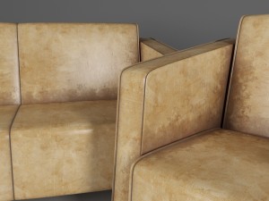 sofa and armchair Modello 3D