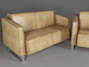 sofa and armchair Modello 3D