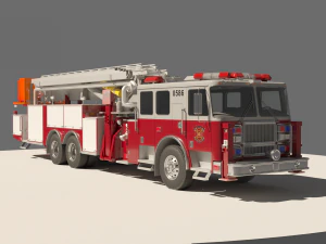 rescue fire truck 3D Model