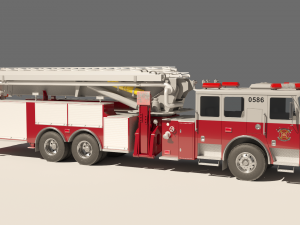 rescue fire truck Model 3D