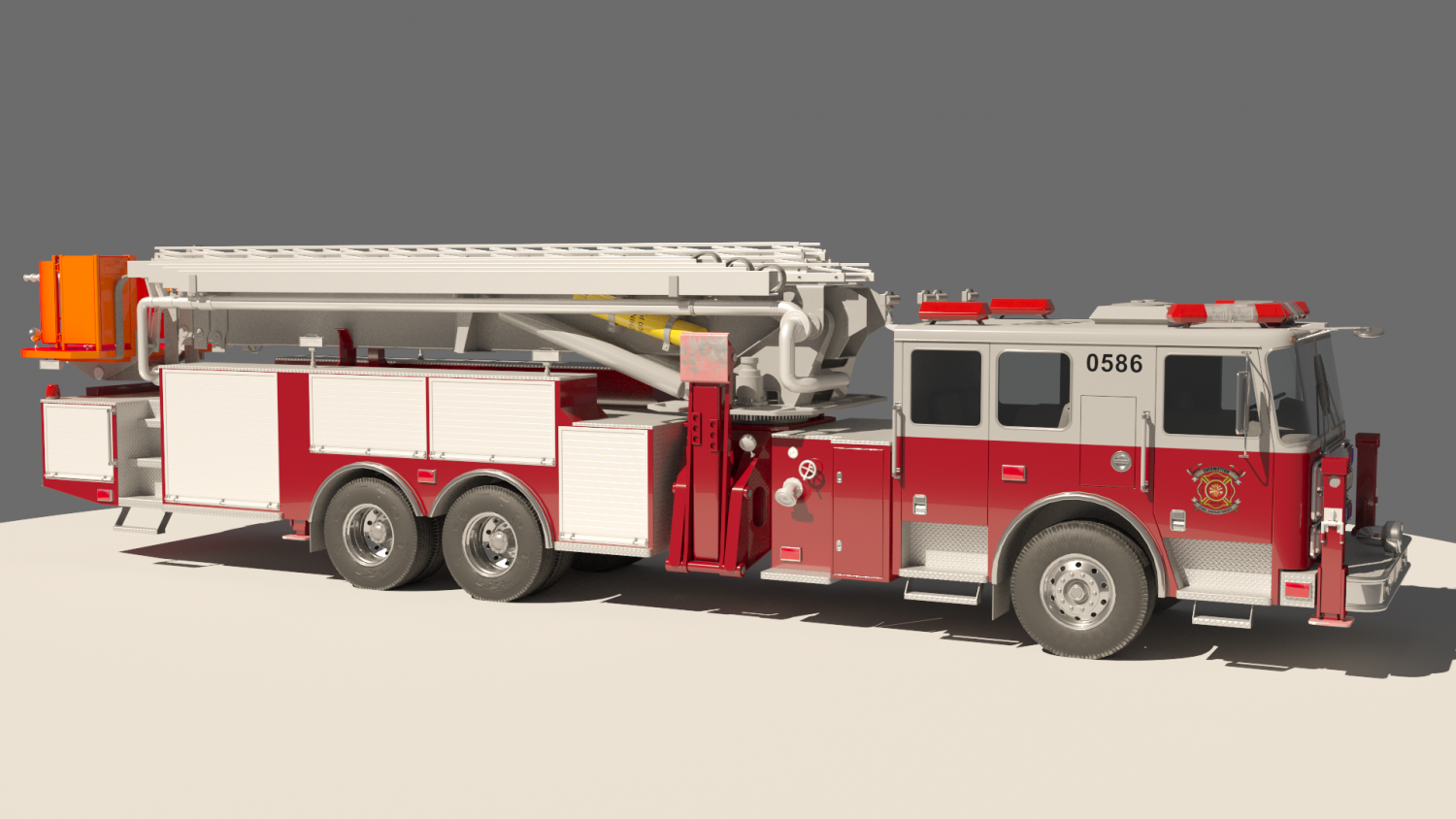 Rescue Fire Truck 3D Model in Heavy Equipment 3DExport