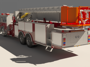 rescue fire truck Model 3D