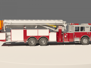 rescue fire truck Model 3D