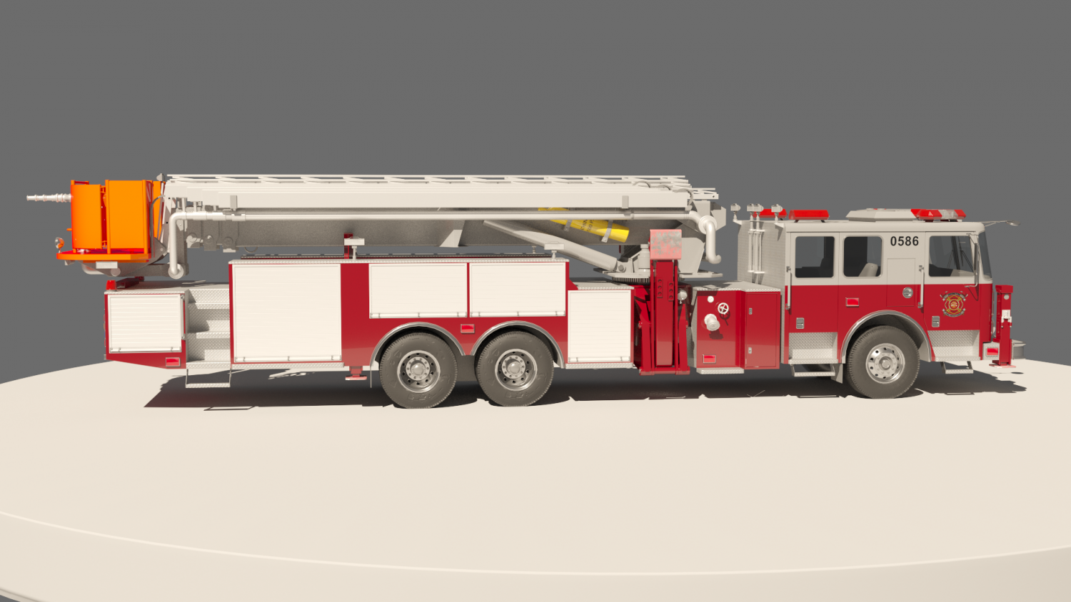 Rescue Fire Truck 3D Model in Heavy Equipment 3DExport