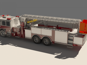 rescue fire truck Model 3D