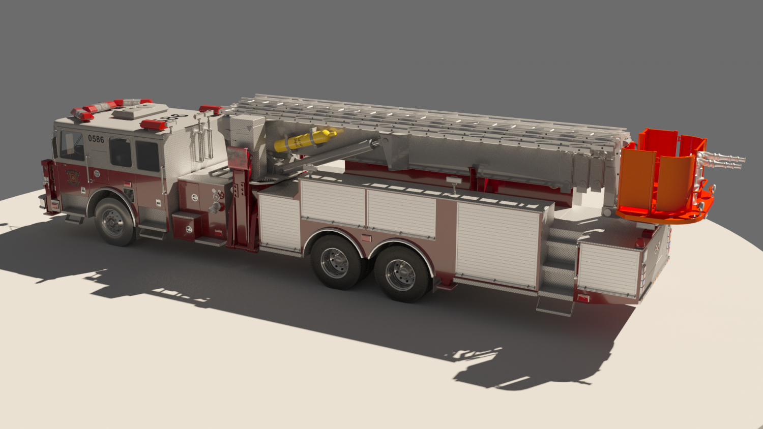 Rescue Fire Truck 3D Model in Heavy Equipment 3DExport