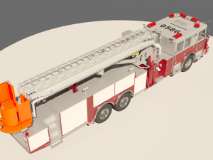 rescue fire truck Model 3D