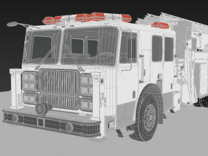 rescue fire truck Model 3D