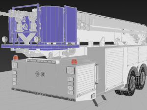 rescue fire truck Model 3D